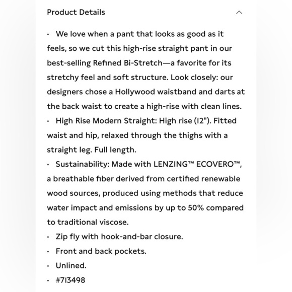 NWT Banana Republic High Rise Modern Straight Refined Navy Pant Size 2P - Picture 6 of 9